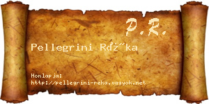 Pellegrini Réka névjegykártya
